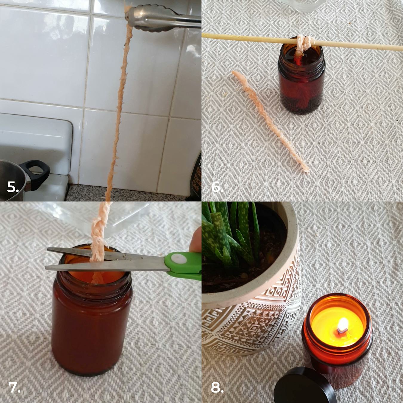 Zero-waste candle second steps