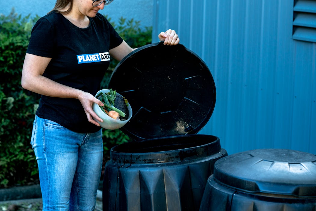 Planet Ark staffer Ally with compost