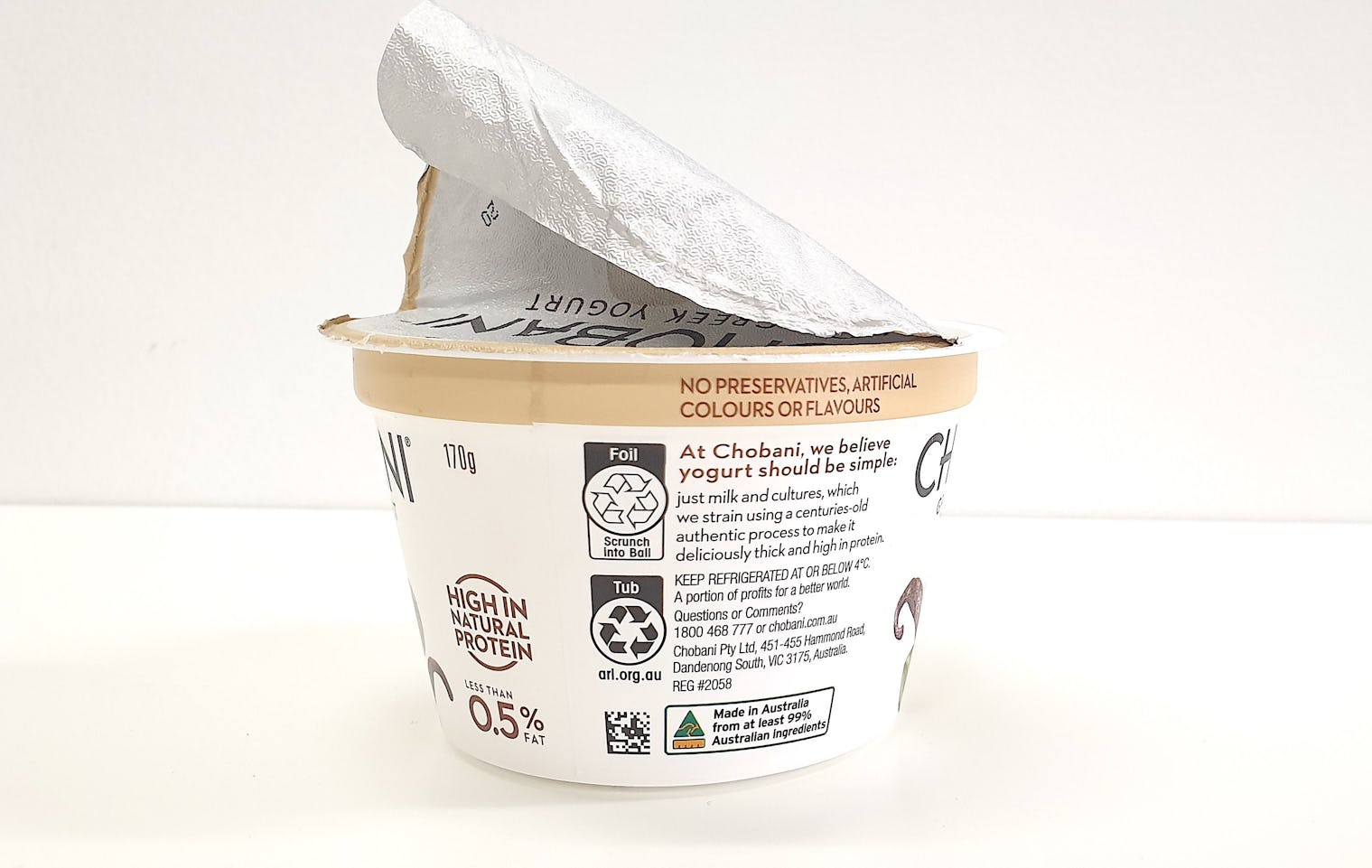 The ARL displayed on a yoghurt tub, showing the importance of effective packaging labels for correct recycling behaviour.